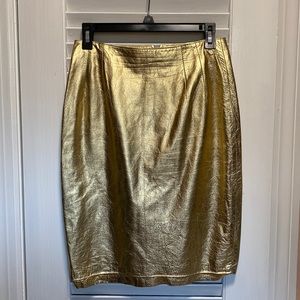 Vintage gold Davenel miniskirt size 2